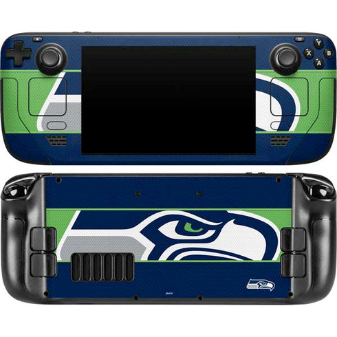 NFL Seattle Seahawks Zone Block Steam Deck Handheld Gaming Computer Skin